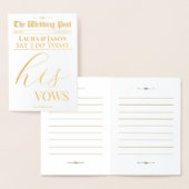 Carte Dorée Le Journal Mariage De Luxe Vows, Ses Voix Mariages (Affichage)