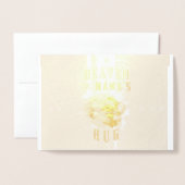 Carte Dorée Le Paradis dans le câlin de Maman orangs-outans Bo (Devant avec enveloppe)