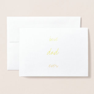 Carte Dorée Le Père moderne simple   Real Gold Foil Best DAD