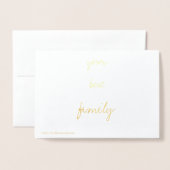 Carte Dorée Le Père moderne simple | Real Gold Foil Best DAD (Derrière avec enveloppe)