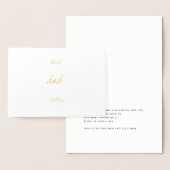 Carte Dorée Le Père moderne simple | Real Gold Foil Best DAD (Affichage)