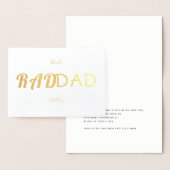 Carte Dorée Le Père moderne simple | Real Gold Foil RAD DAD (Affichage)