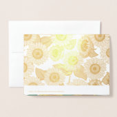 Carte Dorée Le soleil joyeux de la nature (Derrière avec enveloppe)