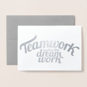 Carte Dorée Le travail d'équipe fait le travail de rêve (Devant avec enveloppe)