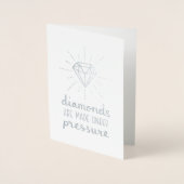 Carte Dorée Les diamants sont fabriqués sous pression Silver F (Devant)