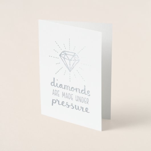 Carte Dorée Les diamants sont faits sous pression feuille d'ar (Devant)