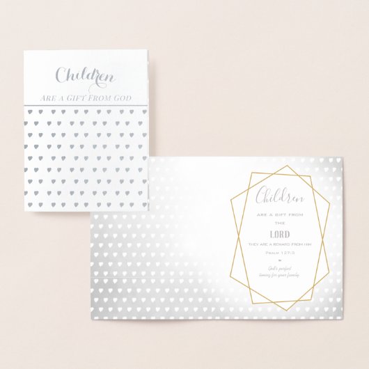Carte Dorée Les enfants sont un don de Dieu (Affichage)