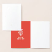 CARTE DORÉE LES PAPAS DRÔLES AVEC BARBE SONT LES MEILLEURS POU (Affichage)