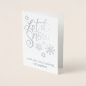 Carte Dorée Let It Snow (Devant)