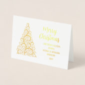 CARTE DORÉE LETTRE ARBRE JEUX NOËL NOËL NOËL NOUVEAU (Devant)