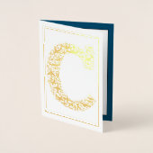 Carte Dorée Lettre C - Avion initial (Devant)