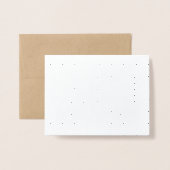 Carte Dorée Lignes d'onde Abstraites modernes en argent or sim (Devant avec enveloppe)