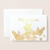 Carte Dorée Lilacs violet Sympathy Gold (Devant avec enveloppe)