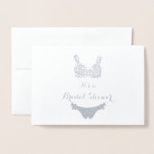 Carte Dorée Lingerie thème nuptiale douche (Devant avec enveloppe)