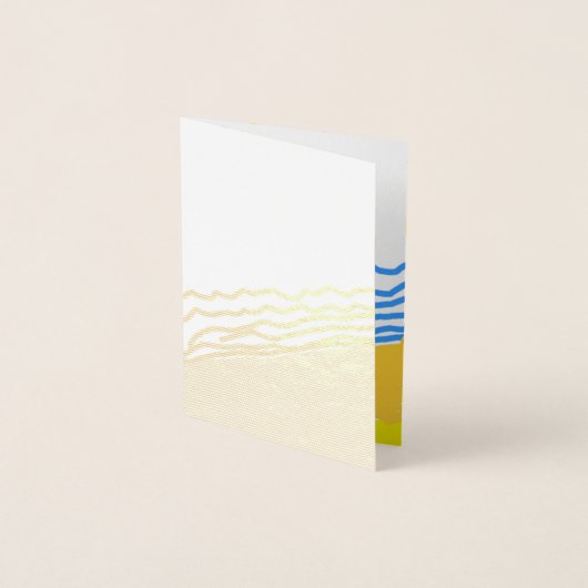 Carte Dorée LJ Monogram Elegant Beach Wedding Merci (Devant)