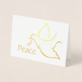 Carte Dorée Logo d'affaires et photo Christmas Dove Holiday Pe (Devant)