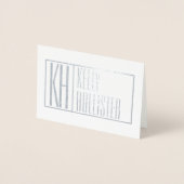 Carte Dorée Logo des initiales et noms modernes (vierge à l'in (Devant)