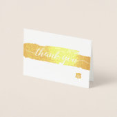 Carte Dorée Logo personnalisé de trait de brosse de script de  (Devant)