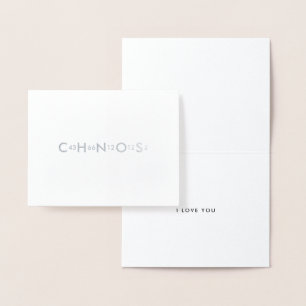 Carte Dorée Love Chimique Oxytocine Science Formule Valentines