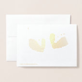 Carte Dorée Love Heart Keepsaké Mémoire Destinée rose Destinée (Derrière avec enveloppe)