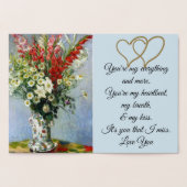 Carte Dorée Love Heart Romantic Flora Love Destiny Destiny (Intérieur)