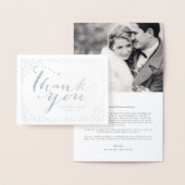 Carte Dorée Love & Merci Script Confetti Mariage Merci (Affichage)