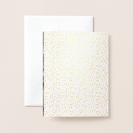 Carte Dorée Love & Merci Script Confetti Mariage Merci (Derrière avec enveloppe)