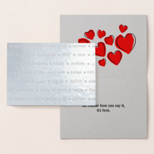 Carte Dorée LOVE Multi-Language Custom Text Real