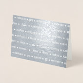 Carte Dorée LOVE Multi-Language Custom Text Real (Devant)