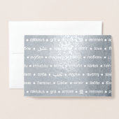 Carte Dorée LOVE Multi-Language Custom Text Real (Devant avec enveloppe)