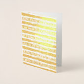 Carte Dorée Love Peace Stripes Inspirationnelles (Devant)