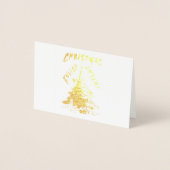 Carte Dorée Lumière de Noël (Devant)