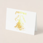 Carte Dorée Lumière de Noël (Devant)