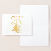 Carte Dorée Lumière de Noël (Affichage)