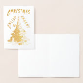 Carte Dorée Lumière de Noël (Affichage)