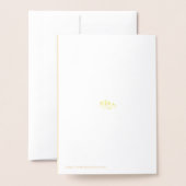 Carte Dorée Lune et étoiles (Derrière avec enveloppe)