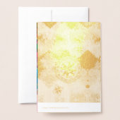 Carte Dorée l'univers (Derrière avec enveloppe)