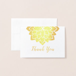 Carte Dorée Luxe Gold Lotus Design Mandala
