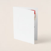 Carte Dorée Magie de la typographie de Noël Arbre Argent, ZSSP (Devant)