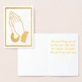 Carte Dorée Mains de prière (Affichage)