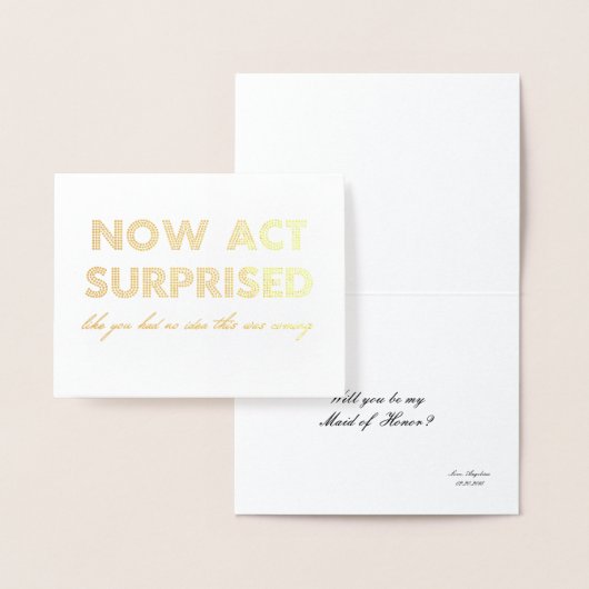 Carte Dorée Maintenant, faites semblant d'être surpris Drôle D (Affichage)