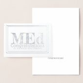 Carte Dorée Maîtrise d'éducation Maîtrise d'argent félicitatio (Affichage)