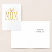 Carte Dorée Maman avec un halo Fête des Mères (Affichage)