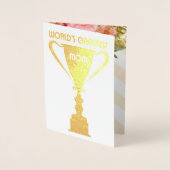 Carte Dorée Maman la plus grande du monde ! | Fête des mères (Devant)