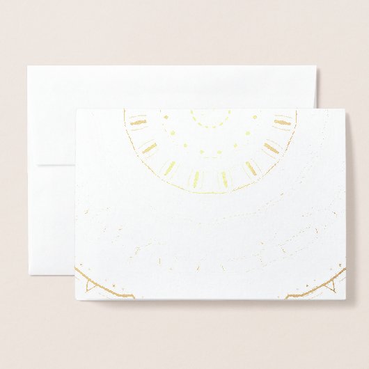 Carte Dorée mandala coloré (Devant avec enveloppe)