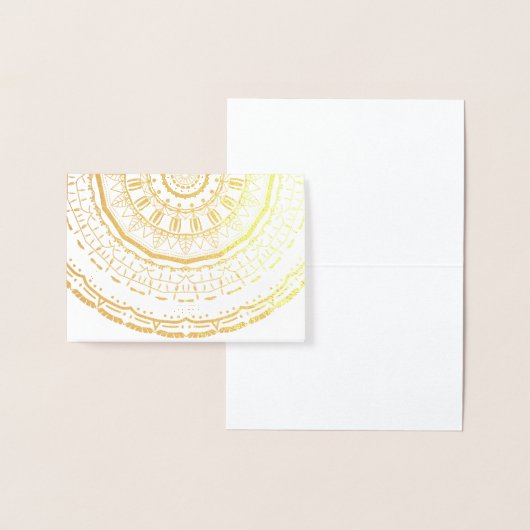 Carte Dorée mandala coloré (Affichage)