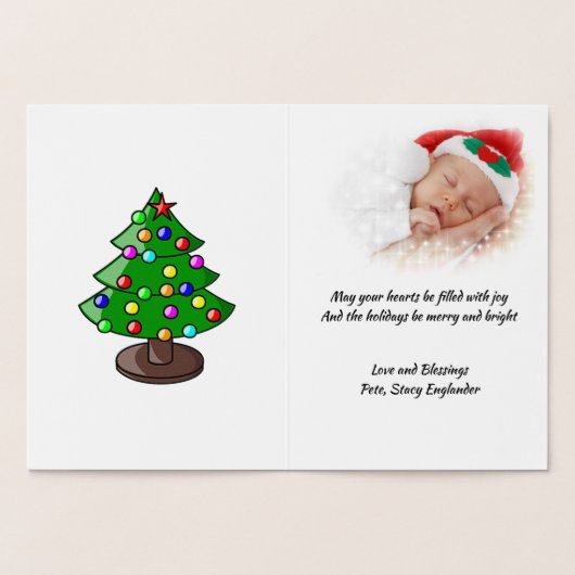 Carte Dorée Mangez, Buvez et Soyez Joyeux, Noël, ZSSPG (Intérieur)