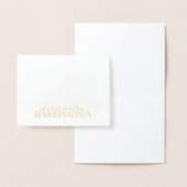 Carte Dorée Mariage Couple Gold Foil Nom (Affichage)