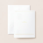 Carte Dorée Mariage de bois et de fríge Enregistrer la date Ca (Derrière avec enveloppe)