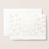 Carte Dorée Mariage de calligraphie noir Whimsical Merci (Derrière avec enveloppe)